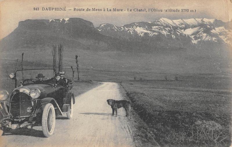 Carte postale ancienne Dauphine - Route De Mens A La Mure - Le Chatel - L'Obiou à La Mure