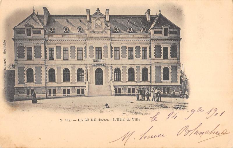 Carte postale ancienne La Mure - L'Hotel De Ville à La Mure