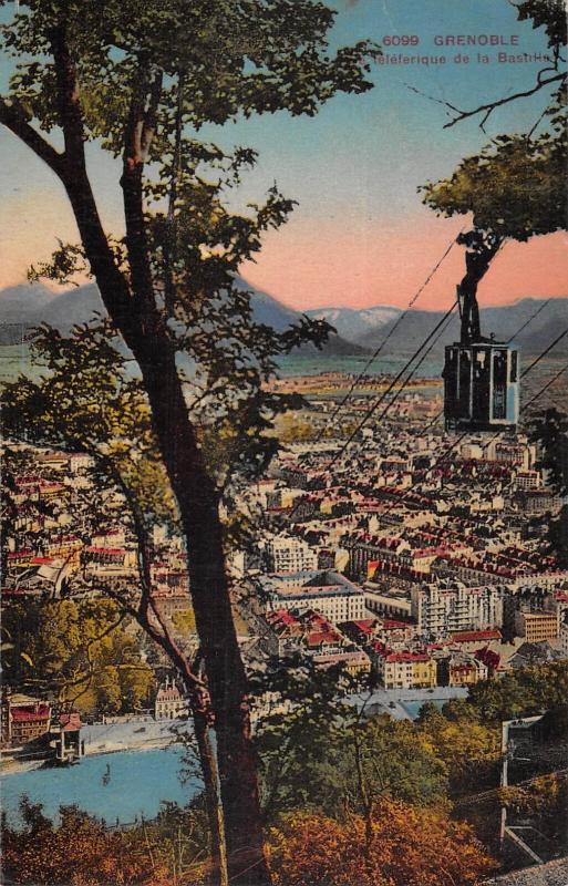 Carte postale ancienne Grenoble - Telepherique De La Bastille à Grenoble