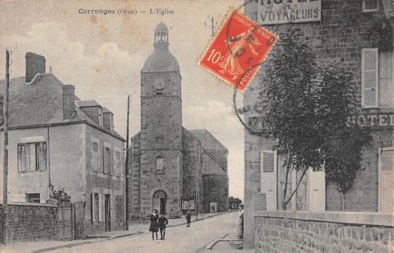 Carte postale ancienne Carrouges - L'Eglise à Carrouges
