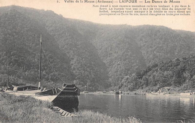 Carte postale ancienne Laifour - Les Dames De Meuse - pas courante? à Laifour