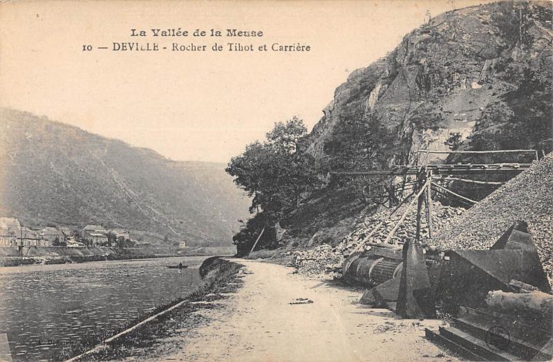 Carte postale ancienne Deville - Rocher Du Tihot Et Carriere à Deville