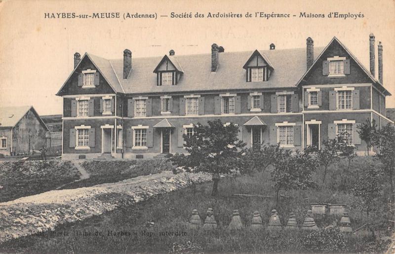 Carte postale ancienne Haybes Sur Meuse - Societe Anonyme Des Ardoisieres De L'Esperance - Maiso à Haybes