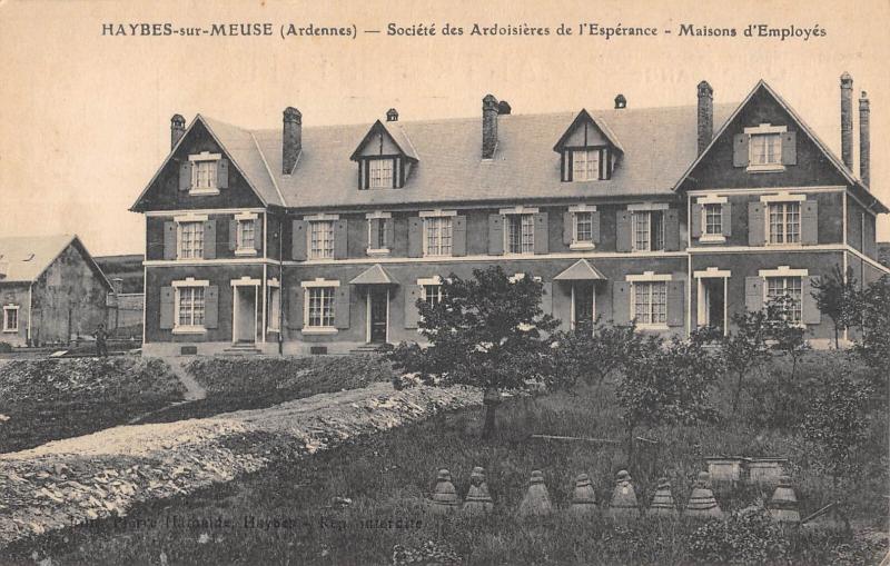 Carte postale ancienne Haybes Sur Meuse - Societe Anonyme Des Ardoisieres De L'Esperance - Maiso à Haybes