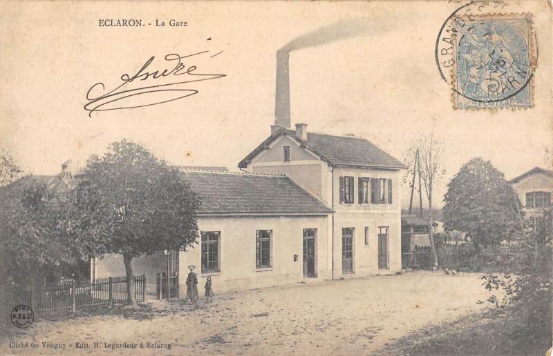Carte postale ancienne Eclaron - La Gare