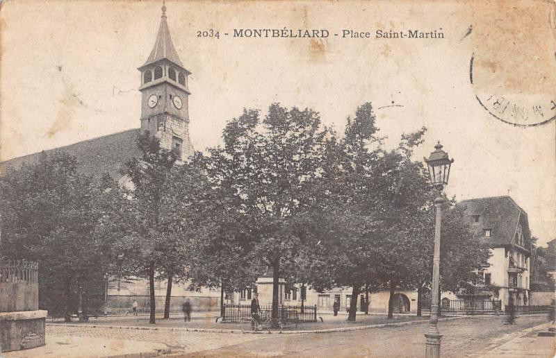 Carte postale ancienne Montbeliard - Place Saint Martin à Montbéliard