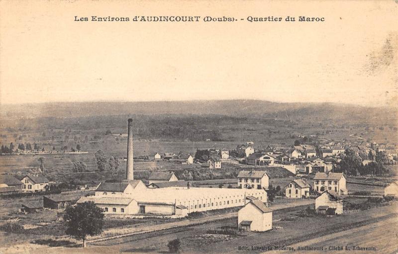 Carte postale ancienne Les Environs D'Audincourt - Quartier Du Maroc à Audincourt