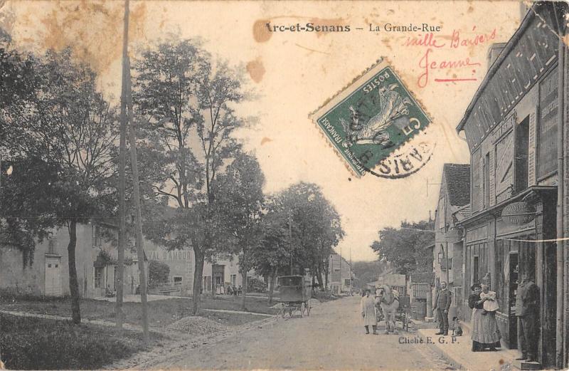 Carte postale ancienne Arc Et Senans - La Grande Rue - cpa pas courante à Arc-et-Senans