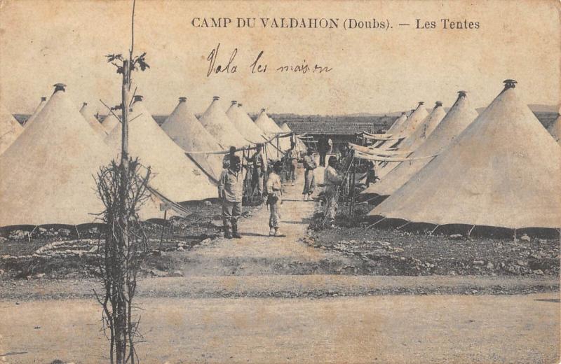 Carte postale ancienne Camp Du Valdahon - Les Tentes à Valdahon