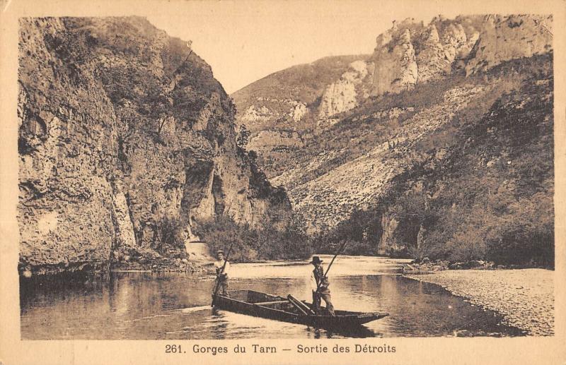 Carte postale ancienne Gorges Du Tarn - Sortie Des Detroits