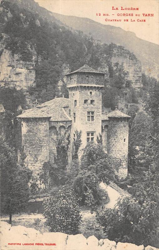 Carte postale ancienne Gorges Du Tarn - Chateau De La Caze