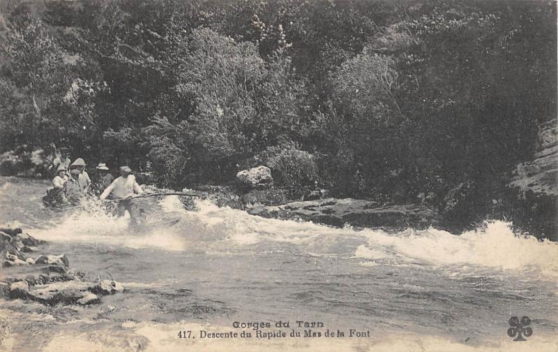 Carte postale ancienne Gorges Du Tarn - Descente Du Rapide Du Mas De La Font