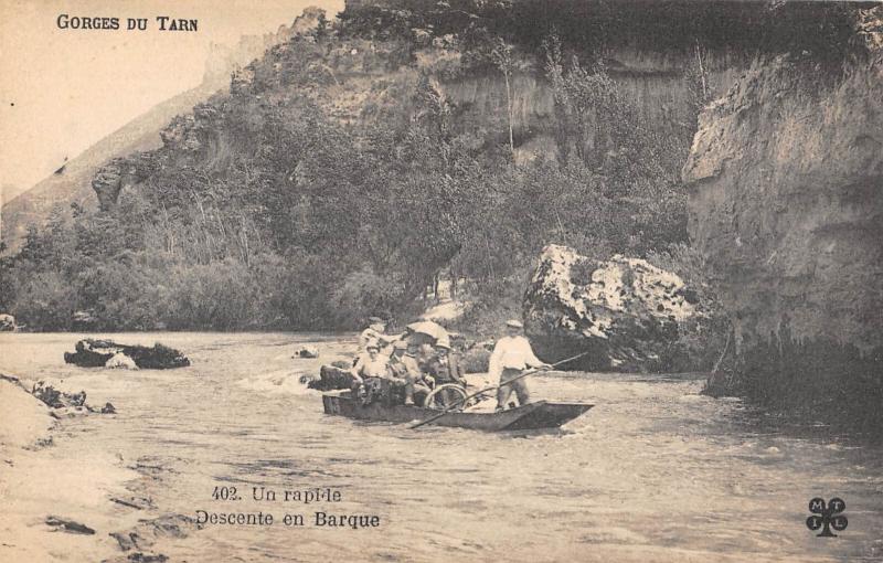 Carte postale ancienne Gorges Du Tarn - Un Rapide - Descente D'Un Rapide