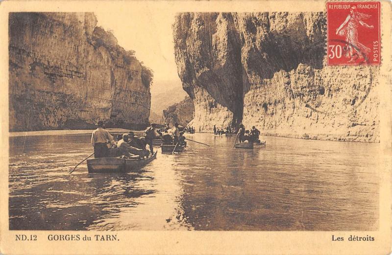Carte postale ancienne Gorges Du Tarn - Les Detroits