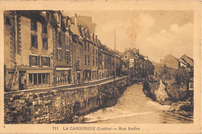 Carte postale ancienne La Canourgue - Rue Neuve à La Canourgue