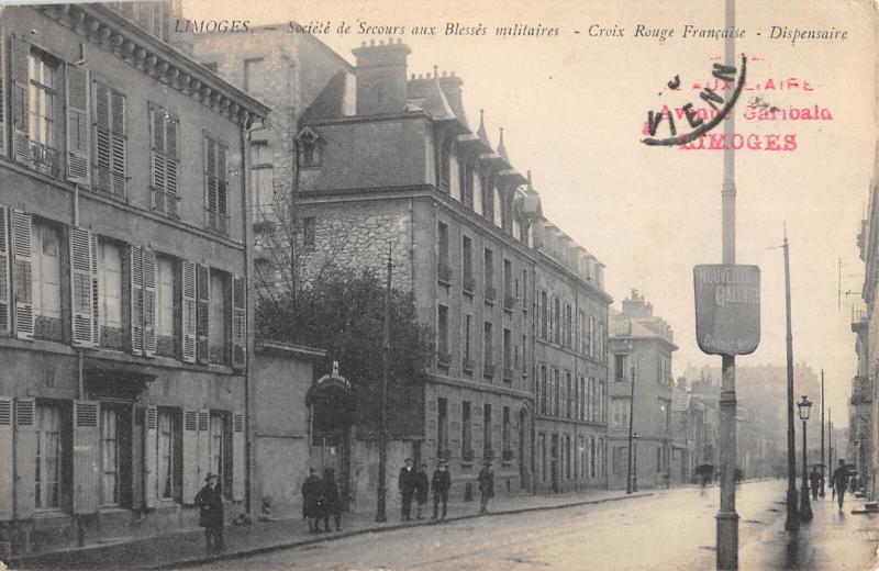 Carte postale ancienne Limoges - Societe De Secours Aux Blesses Militaires - Croix Rouge Francai à Limoges