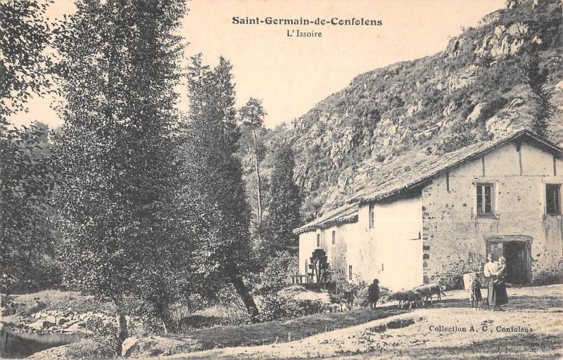 Carte postale ancienne Saint Germain De Confolens - L'Issoire à Confolens