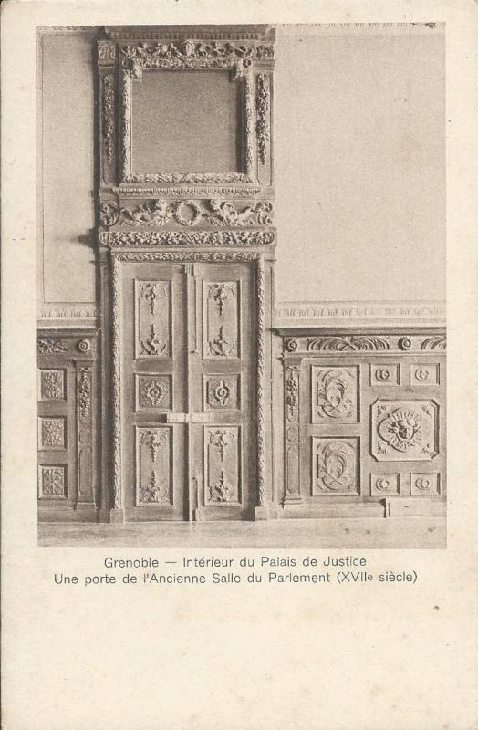 Carte postale ancienne Intérieur du Palais de Justice à Grenoble