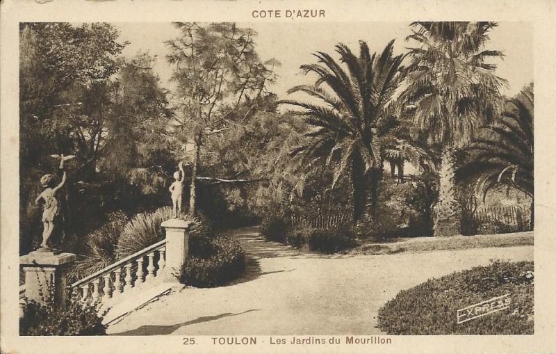 Carte postale ancienne Les Jardins du Mourillon à Toulon