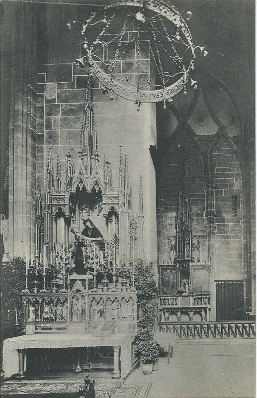 Carte postale ancienne Autel du Christ et de Marie dans la Chapelle Sainte-Catherine à Strasbourg