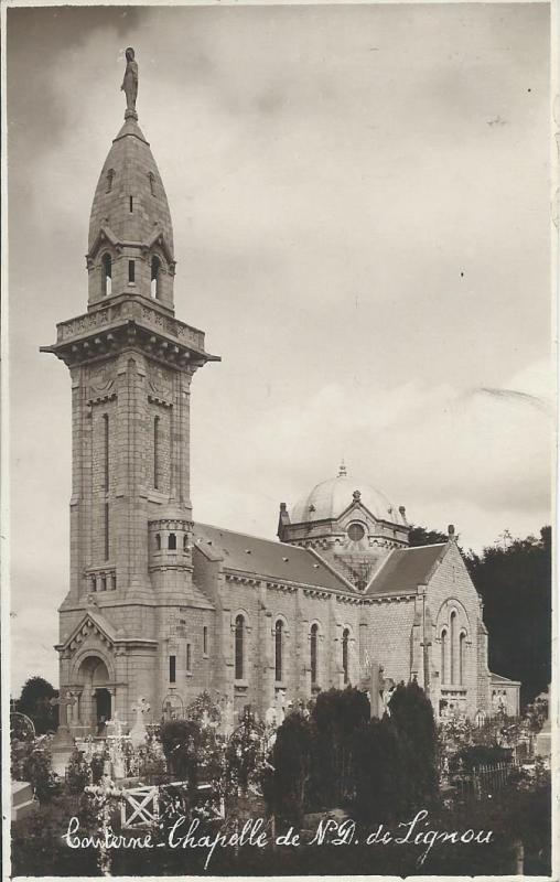 Carte postale ancienne Chapelle Notre Dame de Lignou à Rives d'Andaine