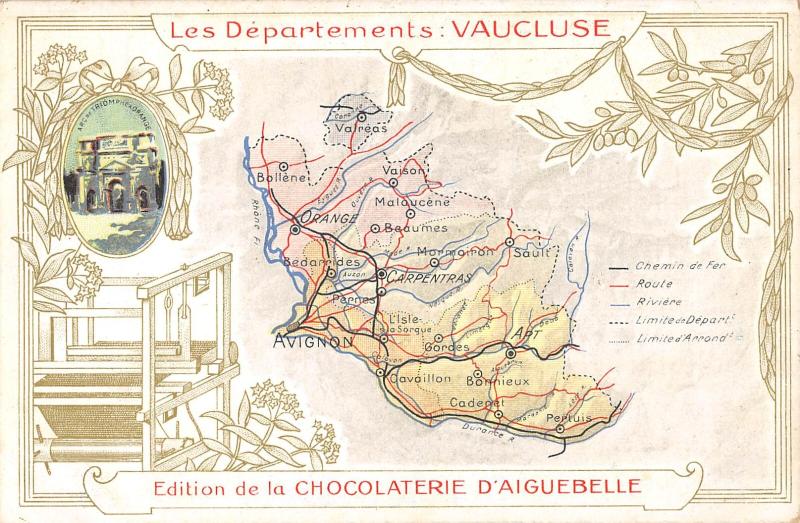 Carte postale ancienne Cpa Represenant Le Departement Du Vaucluse - Cpa Publicite