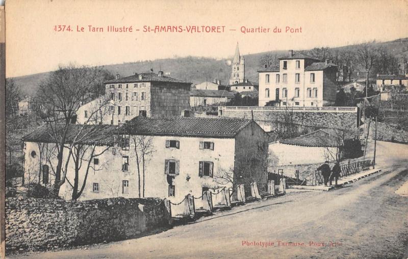 Carte postale ancienne Saint Amand Valtoret - Quartier Du Pont
