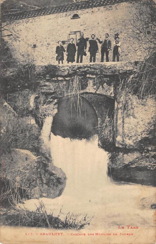 Carte postale ancienne Graulhet - Cascade Des Moulins De Jourde à Graulhet