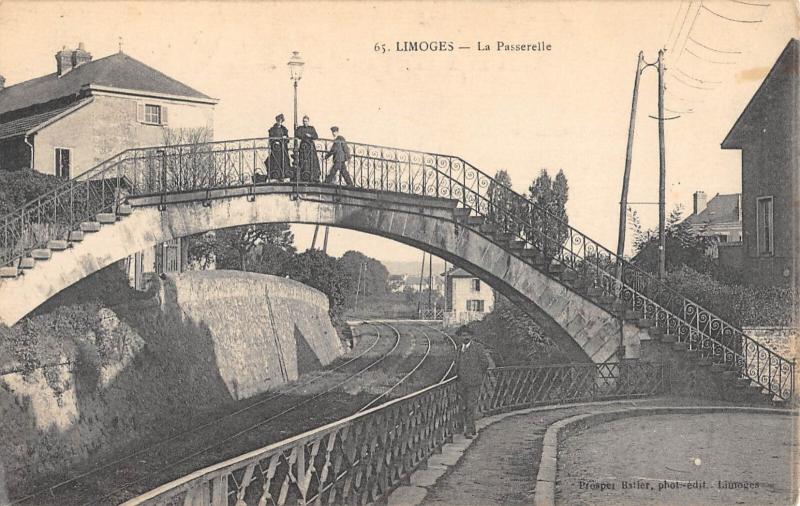 Carte postale ancienne Limoges - La Passerelle à Limoges