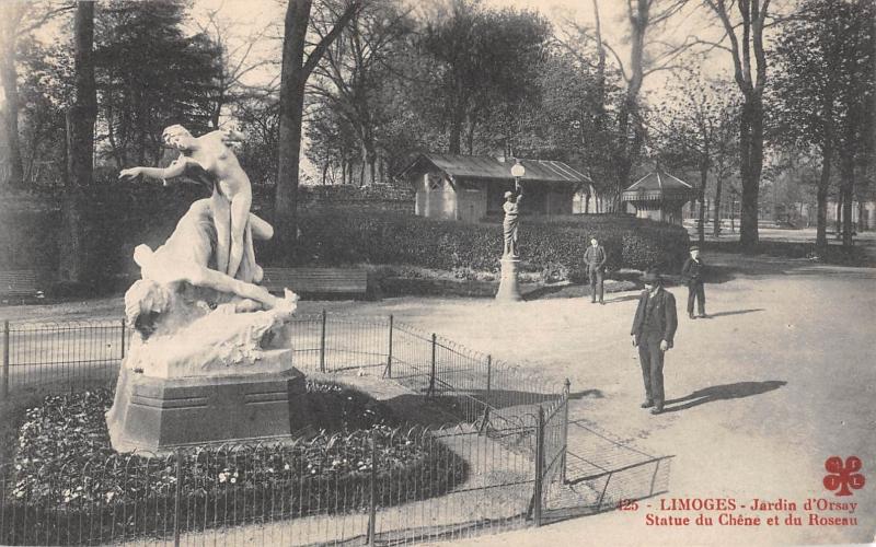Carte postale ancienne Limoges - Jardin D'Orsay à Limoges