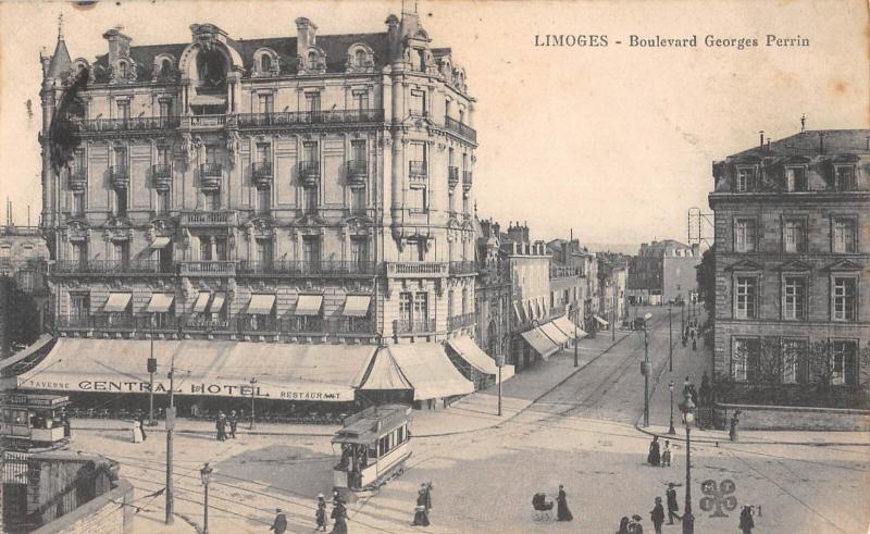 Carte postale ancienne Limoges - Boulevard Georges Perrin à Limoges