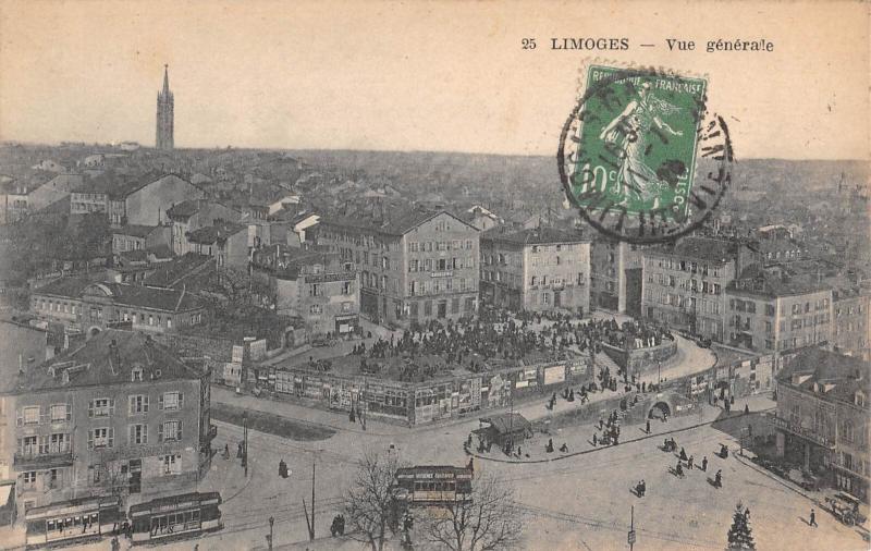 Carte postale ancienne Limoges /VUE Generale à Limoges