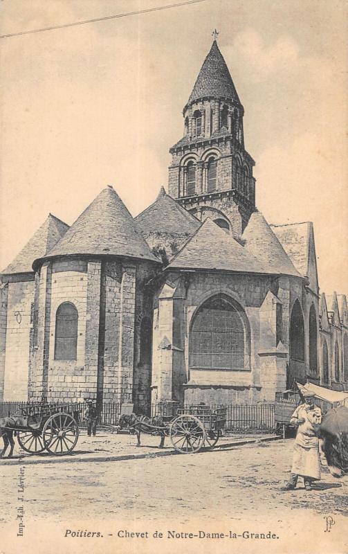 Carte postale ancienne Poitiers - Chevet De Notre Dame La Grande à Poitiers