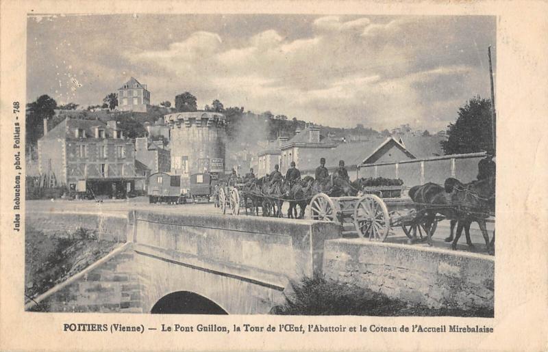 Carte postale ancienne Poitiers - Le Pont Guillon à Poitiers