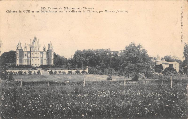 Carte postale ancienne Canton De Vivonne - Chateau De Gue à Vivonne