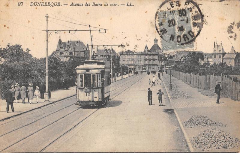 Carte postale ancienne Dunkerque - Avenue Des Bains De Mer à Dunkerque