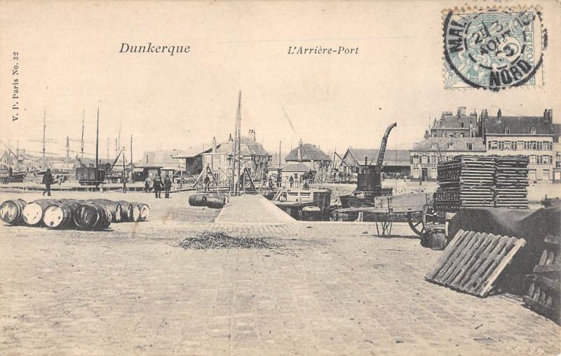 Carte postale ancienne Dunkerque - L'Arriere Port à Dunkerque