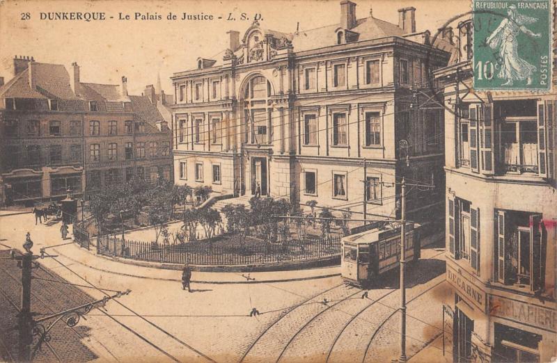 Carte postale ancienne Dunkerque - Le Palais De Jutice à Dunkerque