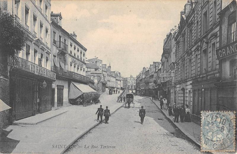 Carte postale ancienne Saint Lo - La Rue Torteron à Saint-Lô
