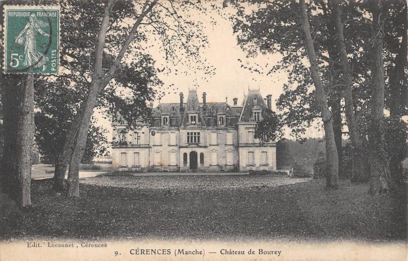 Carte postale ancienne Cerences - Chateau De Bourey à Cérences