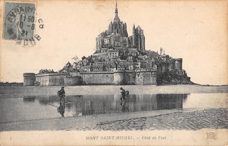 Carte postale ancienne Mont Saint Michel - Cote De L'Est