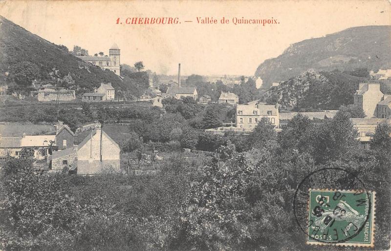 Carte postale ancienne Cherbourg - Vallee De Quincampoix