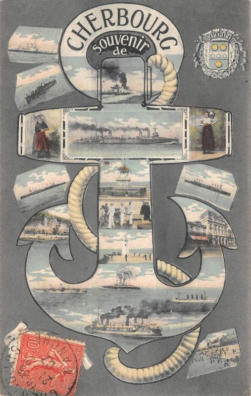 Carte postale ancienne Souvenir De Cherbourg
