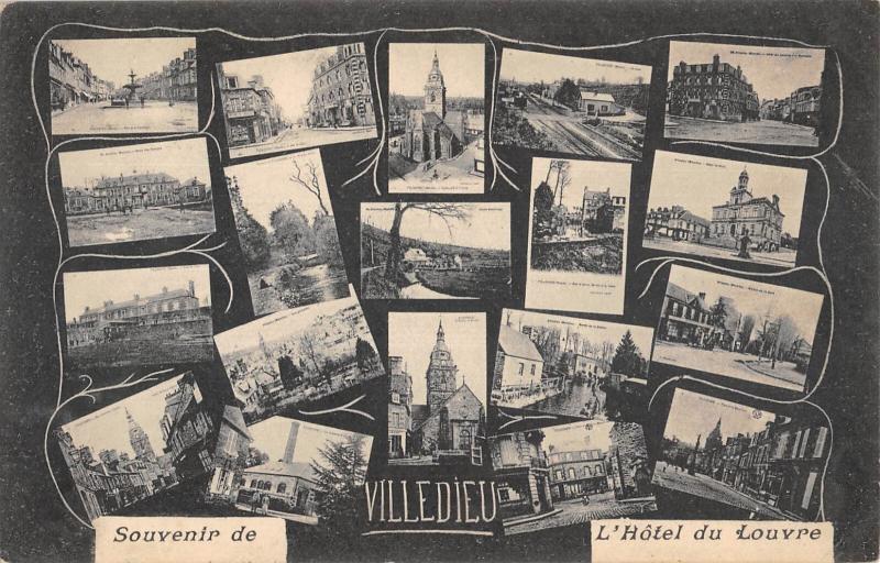 Carte postale ancienne Souvenir De Villedieu - L'Hotel Du Louvre