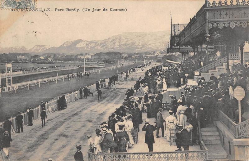 Carte postale ancienne Marseille - Parc Borely /UN Jour De Courses à Marseille