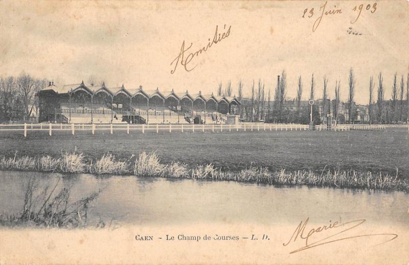 Carte postale ancienne Caen - Le Champ De Courses à Caen