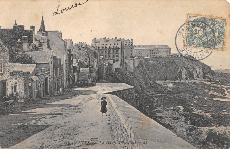 Carte postale ancienne Granville - La Haute Ville - Cote Nord à Granville