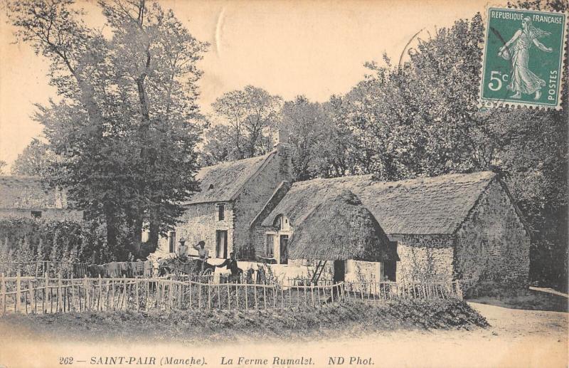 Carte postale ancienne Saint Pair - La Ferme Rumalet