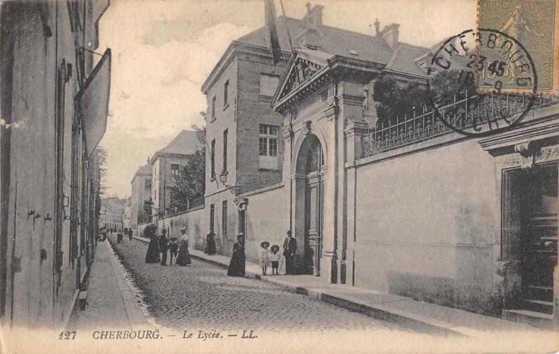Carte postale ancienne Cherbourg - Le Lycee