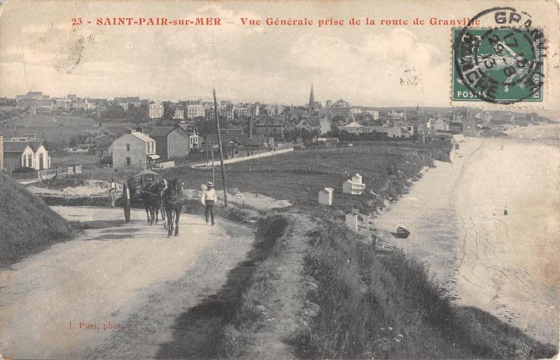 Carte postale ancienne Saint Pair Sur Mer - Vue Generale Prise De La Route De Granville à Saint-Pair-sur-Mer